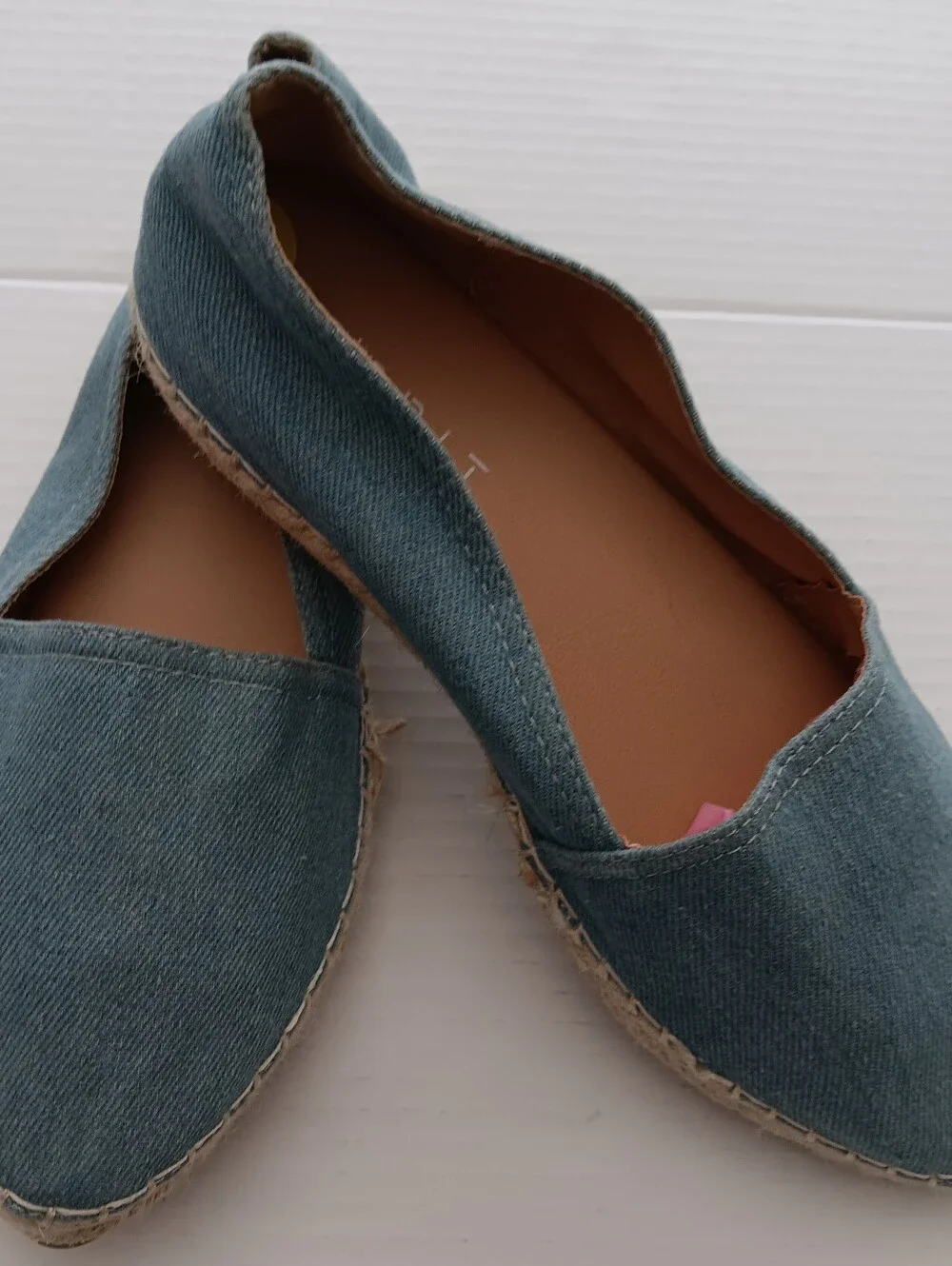 Esprit Wyoming Chambray  Light Blue Denim Espadrille  Almond Toe Sz 9M